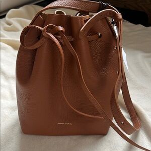 Mansur Gavriel Brown Leather Bucket Bag